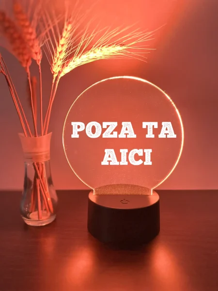Poza ta – Stativ plastic negru, LED Multicolor